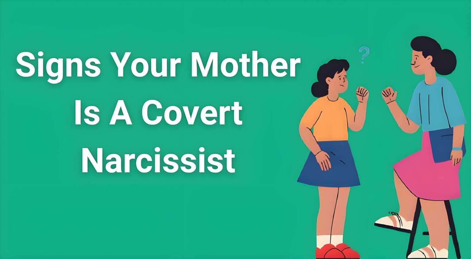 Adult daughter looking confused while covert narcissistic mother manipulates through guilt and victim-playing behavior patterns