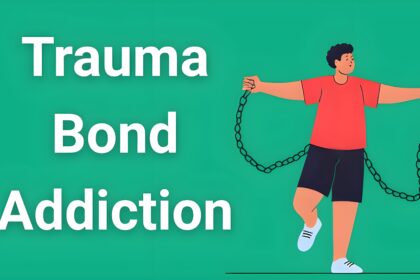 Person breaking free from invisible chains representing trauma bond addiction recovery