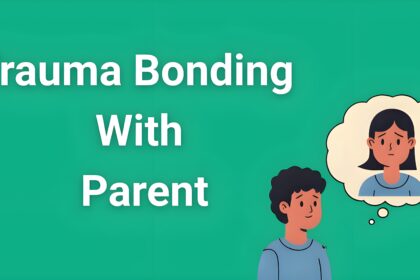 Adult child looking conflicted while thinking about trauma bonding with parent, representing the internal struggle of breaking free from toxic family patterns