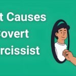 Person looking in mirror with fractured reflection representing the complex causes of covert narcissism and childhood trauma