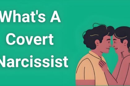 Illustration showing what's a covert narcissist with subtle manipulation tactics and hidden behaviors in relationships