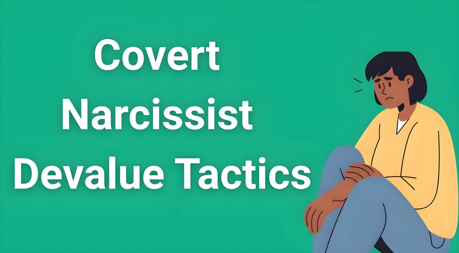 Person looking confused and distressed while covert narcissist uses subtle devalue tactics in relationship