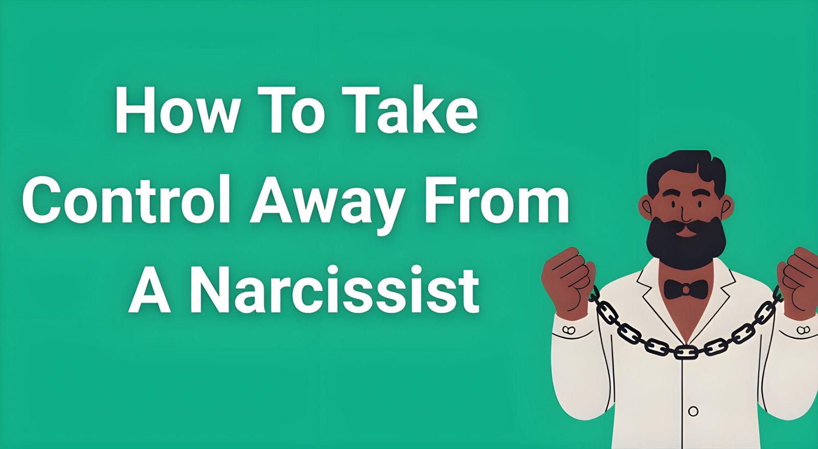 Person breaking free from chains representing taking control away from narcissistic abuse