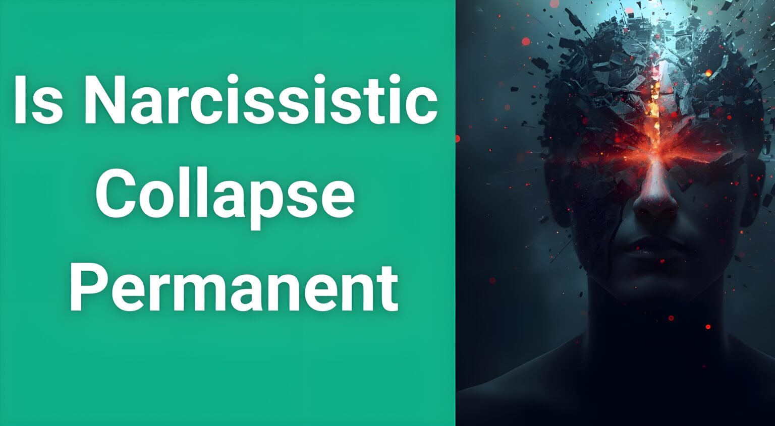 Person experiencing narcissistic collapse breakdown showing permanent psychological effects and recovery stages