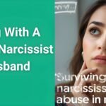 Woman looking thoughtful with overlay text about surviving covert narcissistic abuse in marriage