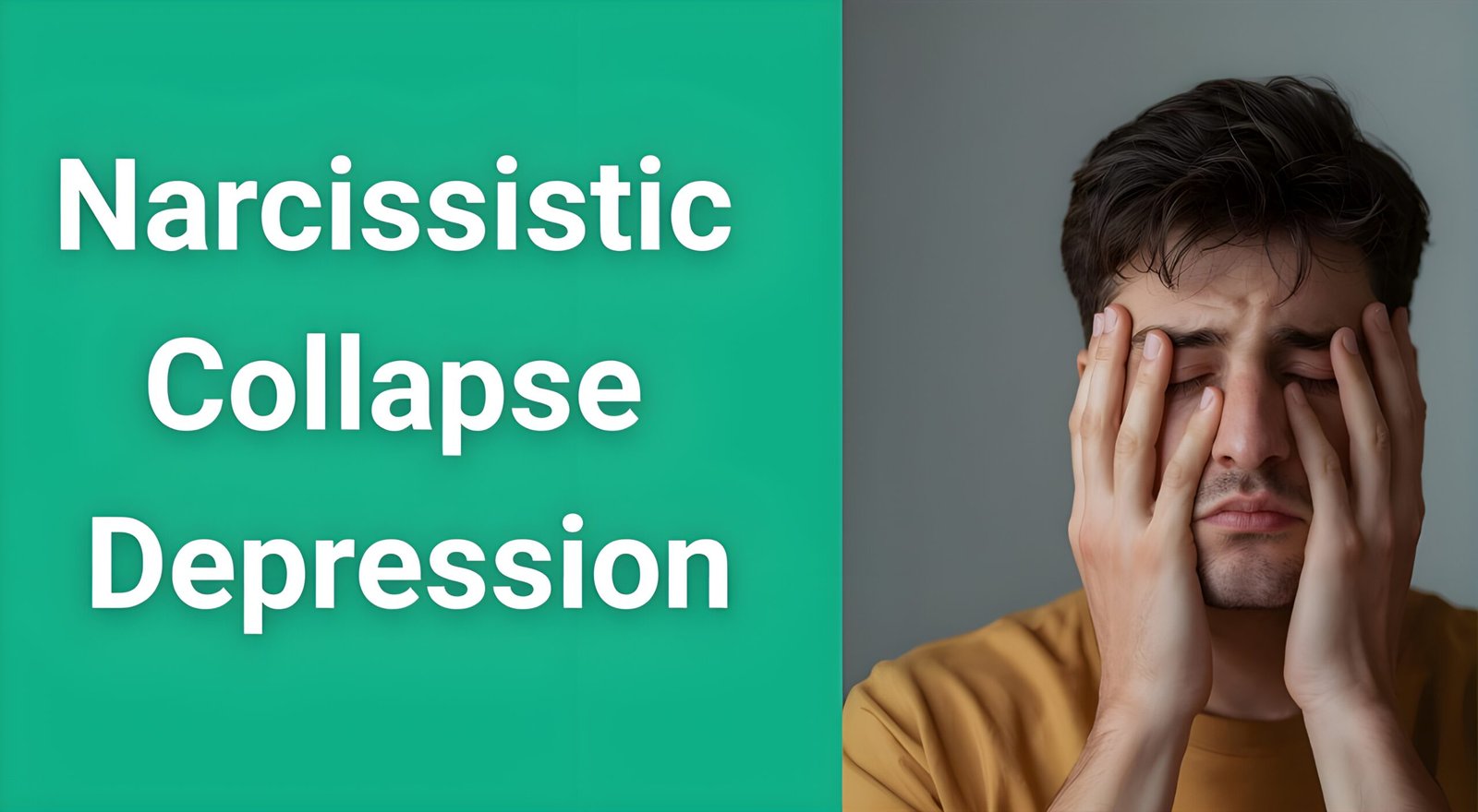 Person experiencing narcissistic collapse depression showing signs of emotional breakdown and withdrawal