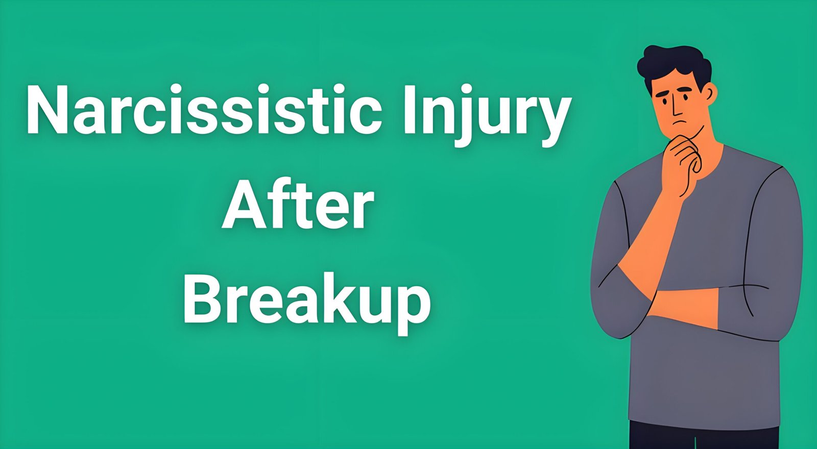 Person looking confused after narcissistic injury following breakup with toxic partner