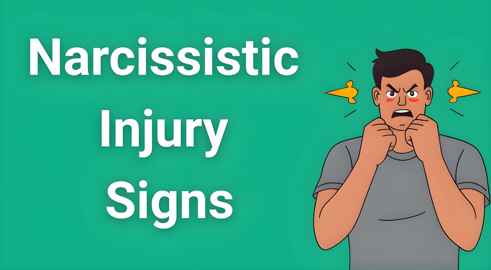 Person showing explosive anger - narcissistic injury signs revealed through disproportionate emotional reactions