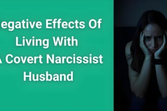 Woman looking exhausted and confused sitting alone, representing the negative effects of living with a covert narcissist husband