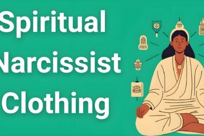 Person meditating in expensive spiritual clothing surrounded by status symbols, representing spiritual narcissist clothing and manipulation