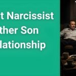 Father and adult son having tense conversation showing covert narcissist father son relationship dynamics