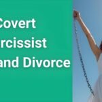 Woman breaking free from chains representing covert narcissist husband divorce liberation and emotional freedom