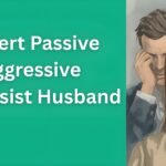 Woman looking confused and sad while her husband uses passive aggressive tactics in the background, illustrating covert narcissistic behavior patterns