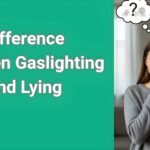 Split image showing confused woman questioning her memory versus woman recognizing lies - illustrating difference between gaslighting and lying