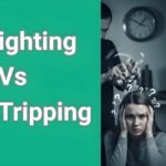 Split comparison showing woman questioning her reality from gaslighting versus woman feeling guilty - illustrating gaslighting vs guilt tripping differences