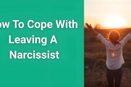 Woman finding freedom and peace after learning how to cope with leaving a narcissist, walking toward sunrise representing new beginning and hope