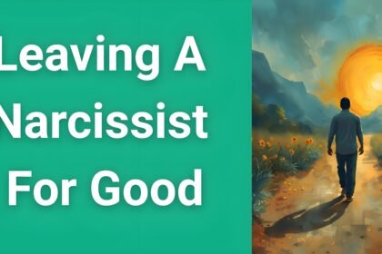 Person walking away from toxic relationship towards bright future, symbolizing leaving a narcissist for good