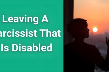 Person looking at sunrise through window, symbolizing hope and new beginnings while leaving an abusive relationship with a disabled narcissist