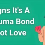 Person looking confused about relationship holding two heart symbols representing trauma bond vs healthy love