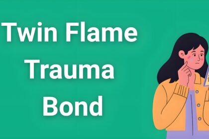 Woman looking confused and sad while holding her phone, representing the confusion between twin flame connections and trauma bonds