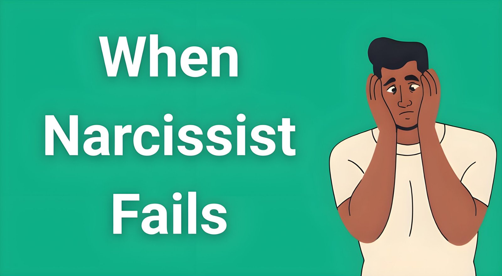 Person looking anxious while narcissist experiences emotional breakdown and collapse