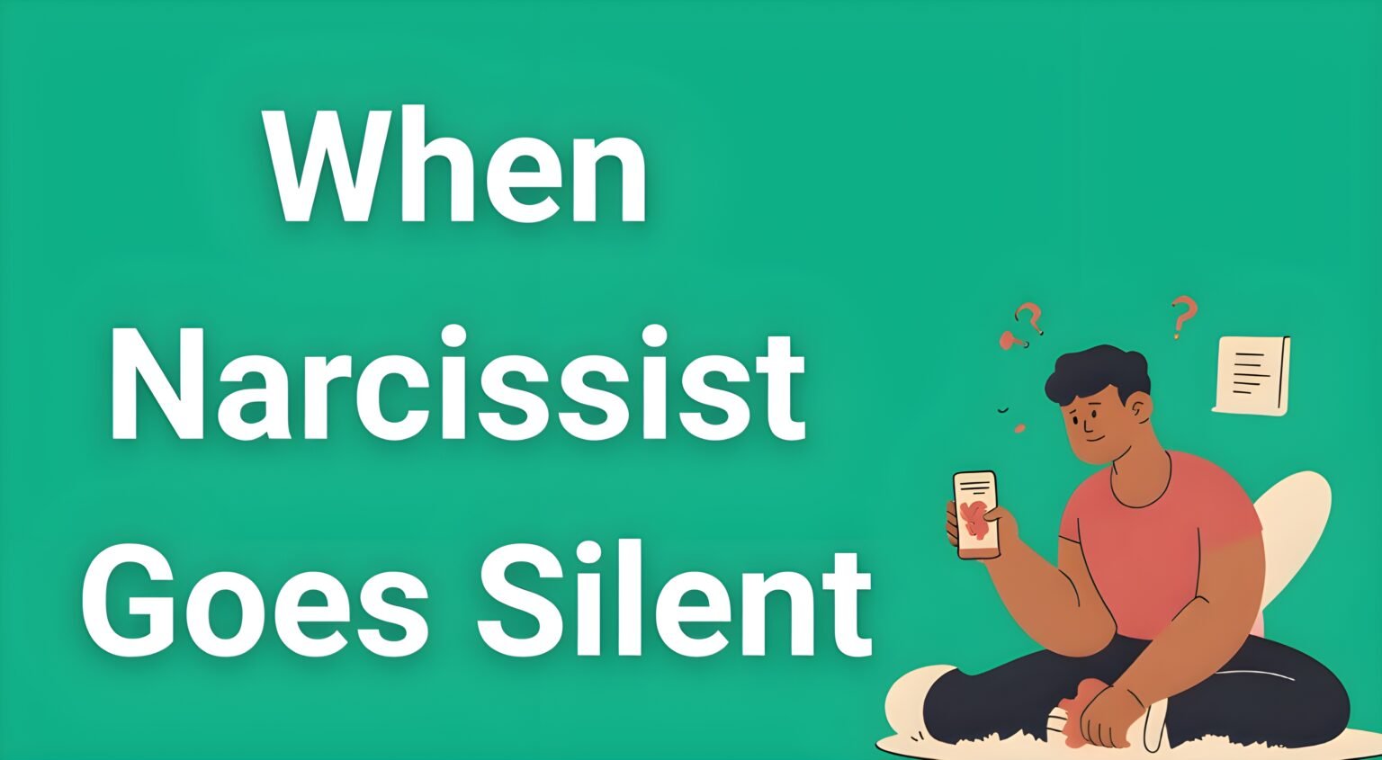 Person sitting alone looking confused while phone shows no messages, representing when narcissist goes silent treatment manipulation