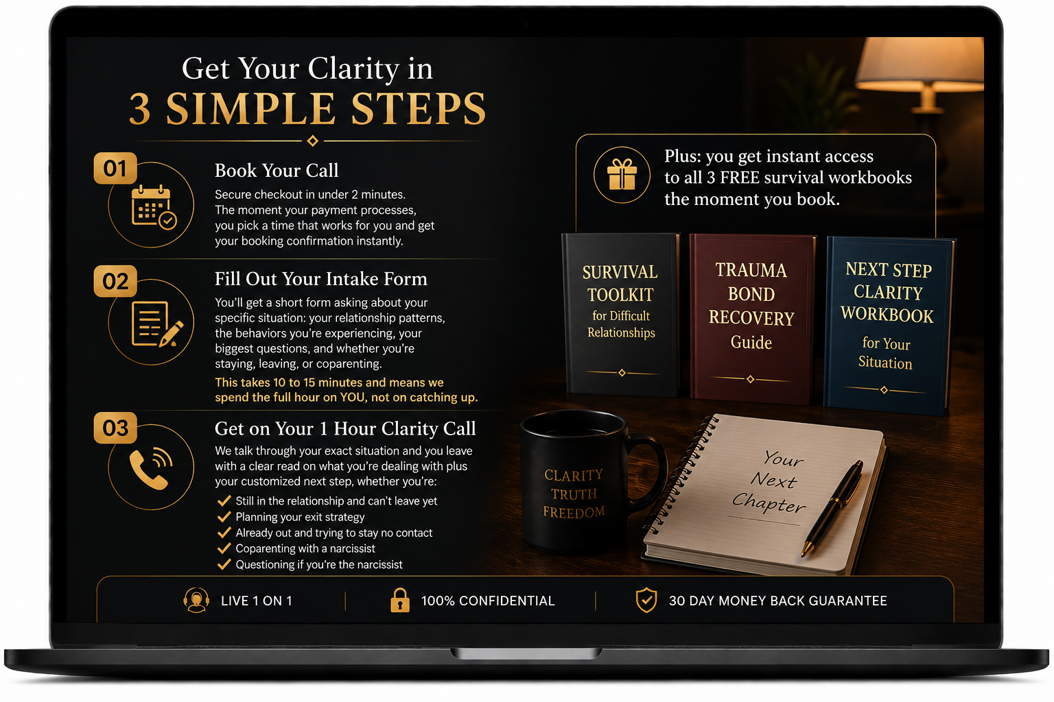 3 steps for getting clarity call