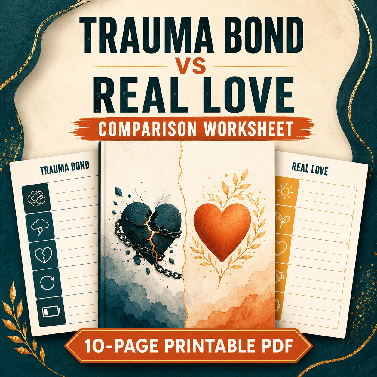 trauma bond vs real love worksheet