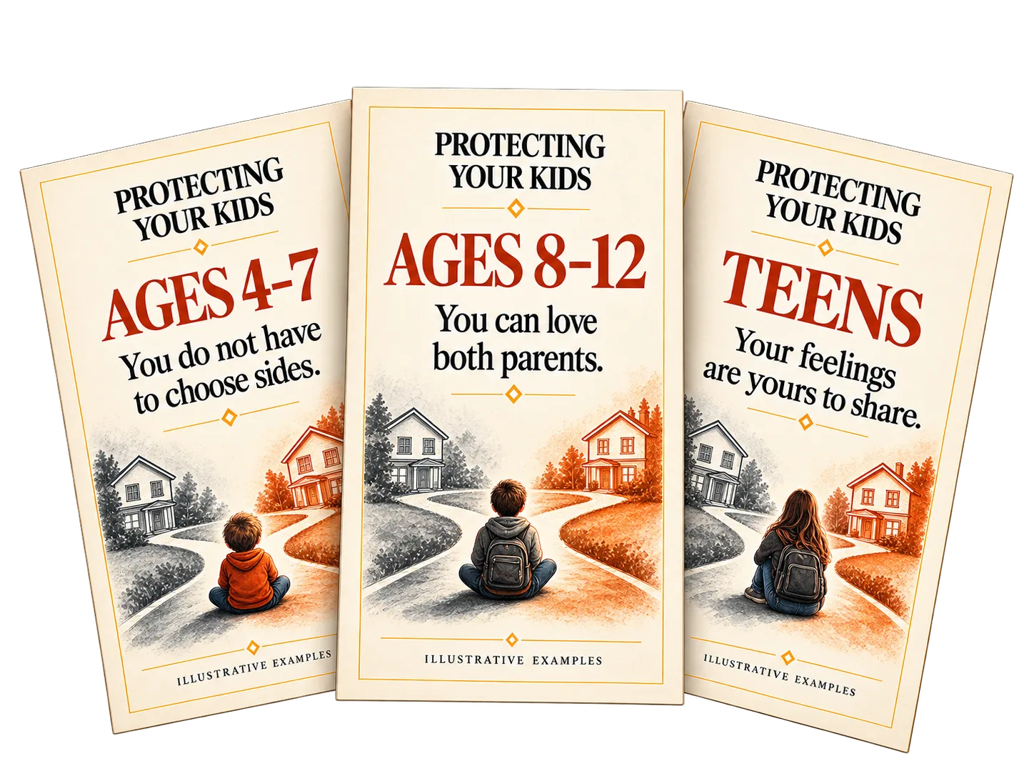 Protecting Your Kids conversation pages for ages 4 to 7, ages 8 to 12, and teens