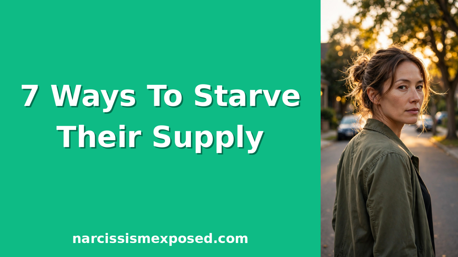 A woman walking away down a sunlit street, calm and defiant, illustrating how to get a narcissist to leave you alone by starving them of supply.