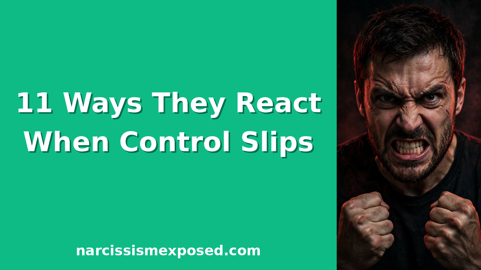 How a narcissist reacts when they cannot control you