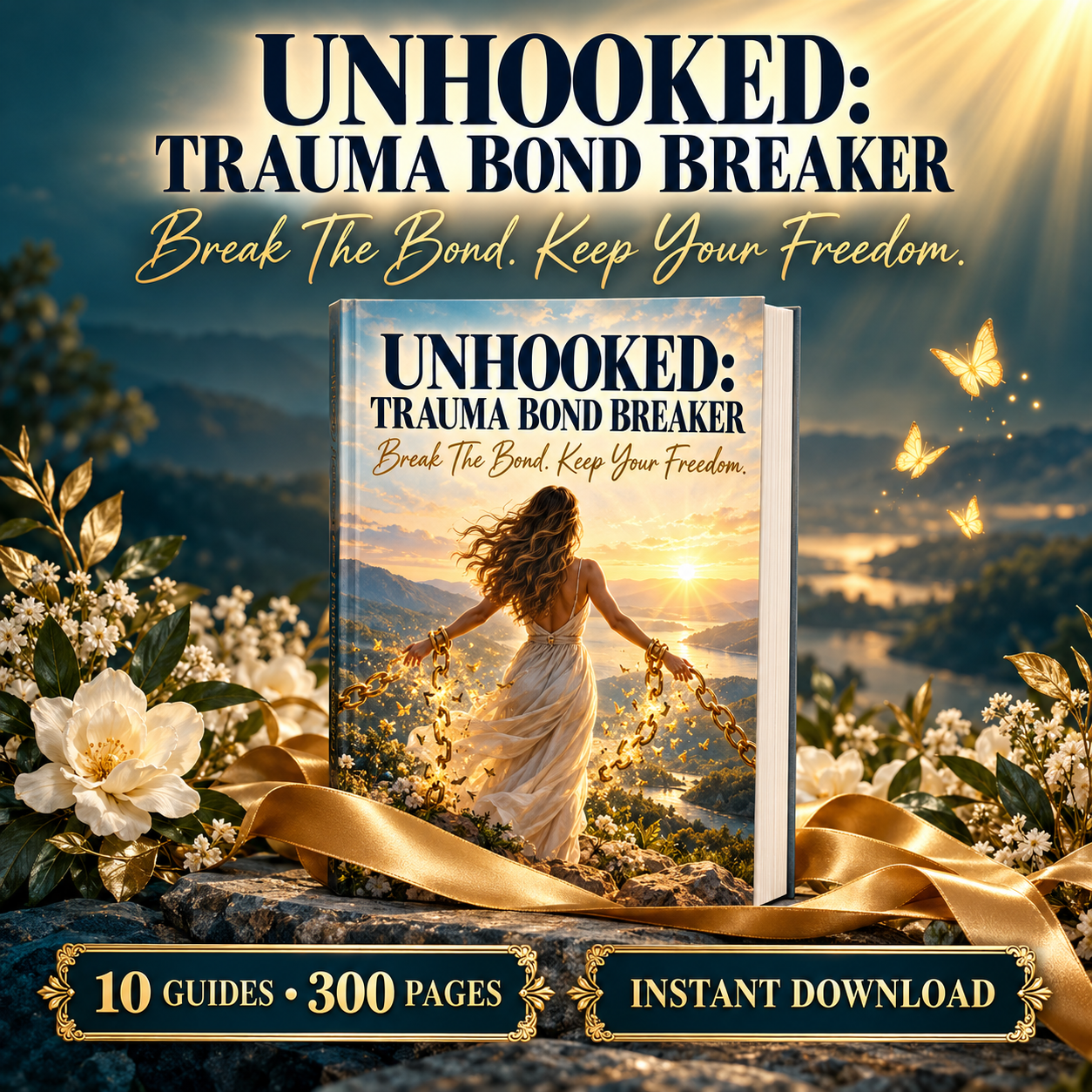Unhooked: Trauma Bond Breaker — 10 guides, 300 pages, program to break the chemical bond to a narcissist