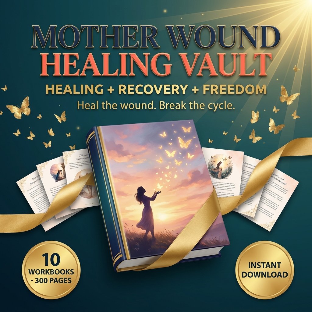 Mother Wound Healing Vault — 10 workbooks, 300 pages, instant download for healing from a narcissistic mother