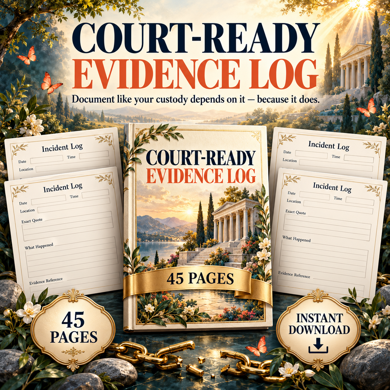 Court Ready Evidence Vault — 304-Page Divorce & Custody Documentation System for Narcissistic Abuse Survivors - Image 3