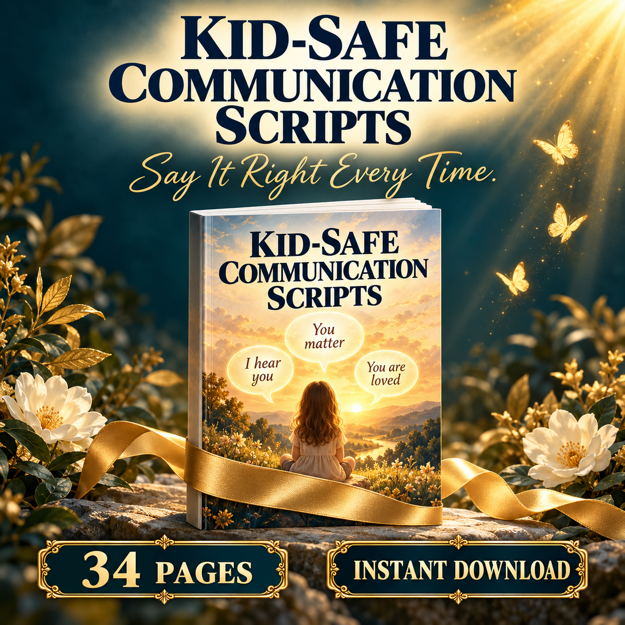 Kid-Safe Communication Scripts — 30 scripts, 34 pages