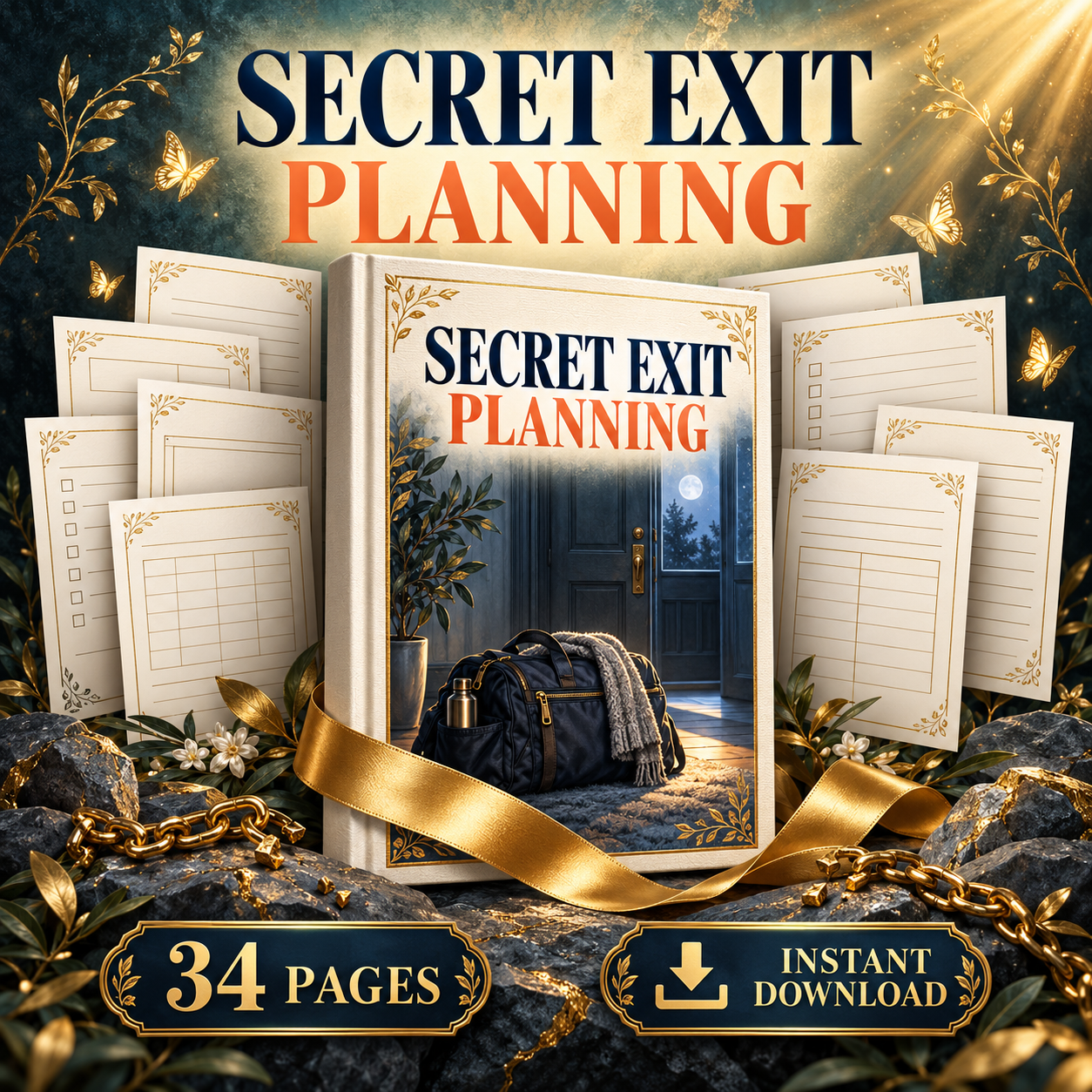 Secret exit planning workbook — 34 pages, 4-week and 12-week tracks