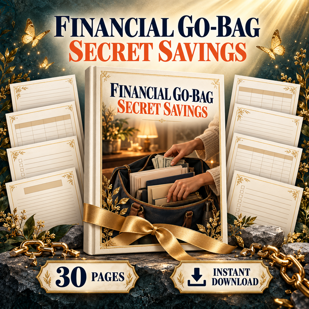 Financial go-bag and secret savings guide — 30 pages