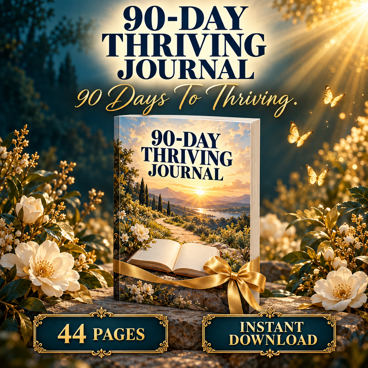 90-Day Thriving Journal — 90 days to thriving, 44 pages