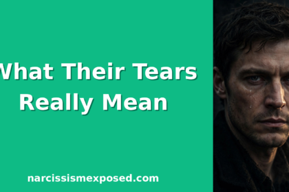 can sociopaths cry, a man with cold calculating tears looking directly at the camera
