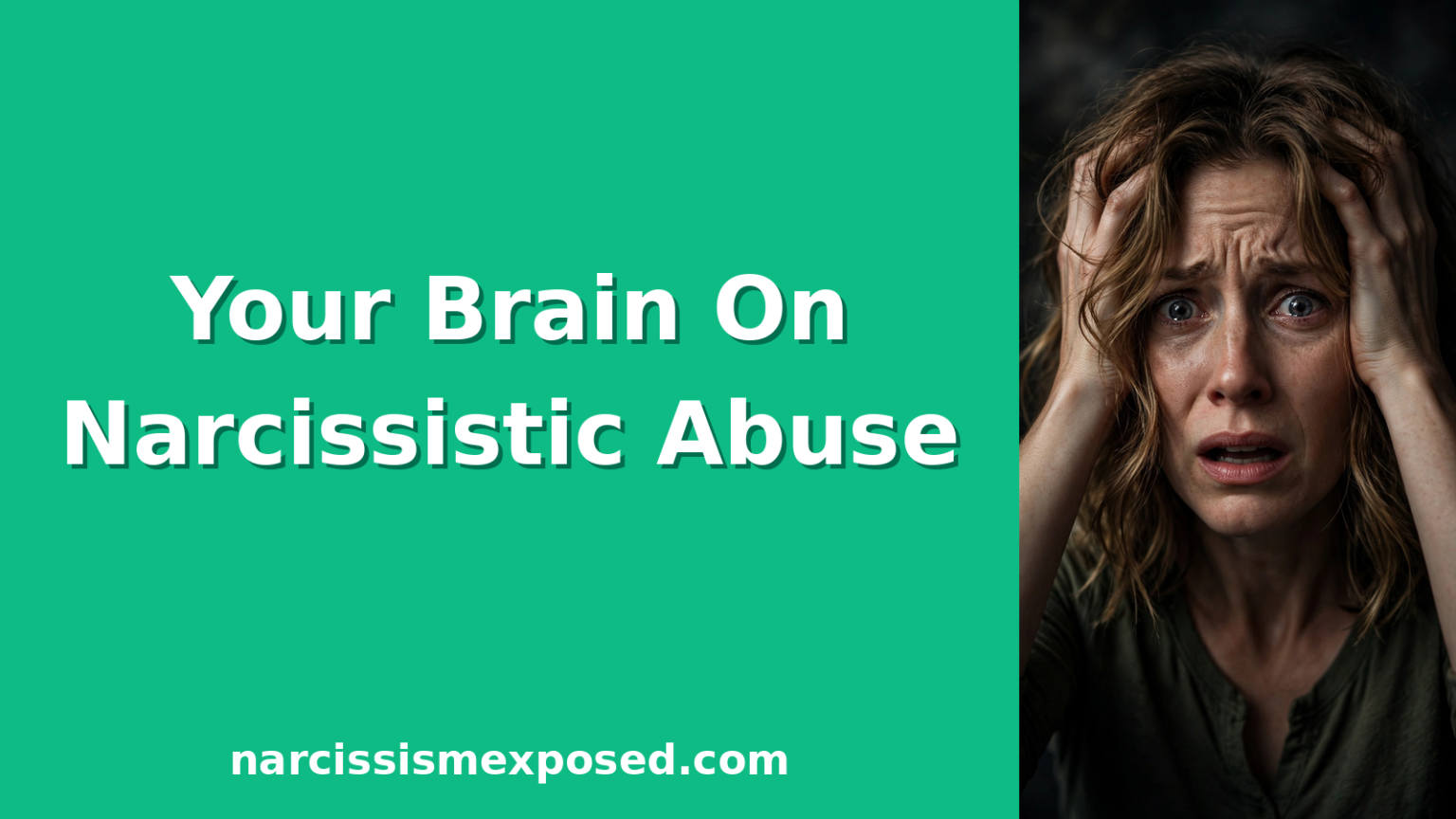 Distressed woman holding her head in her hands, anguished expression, dramatic light