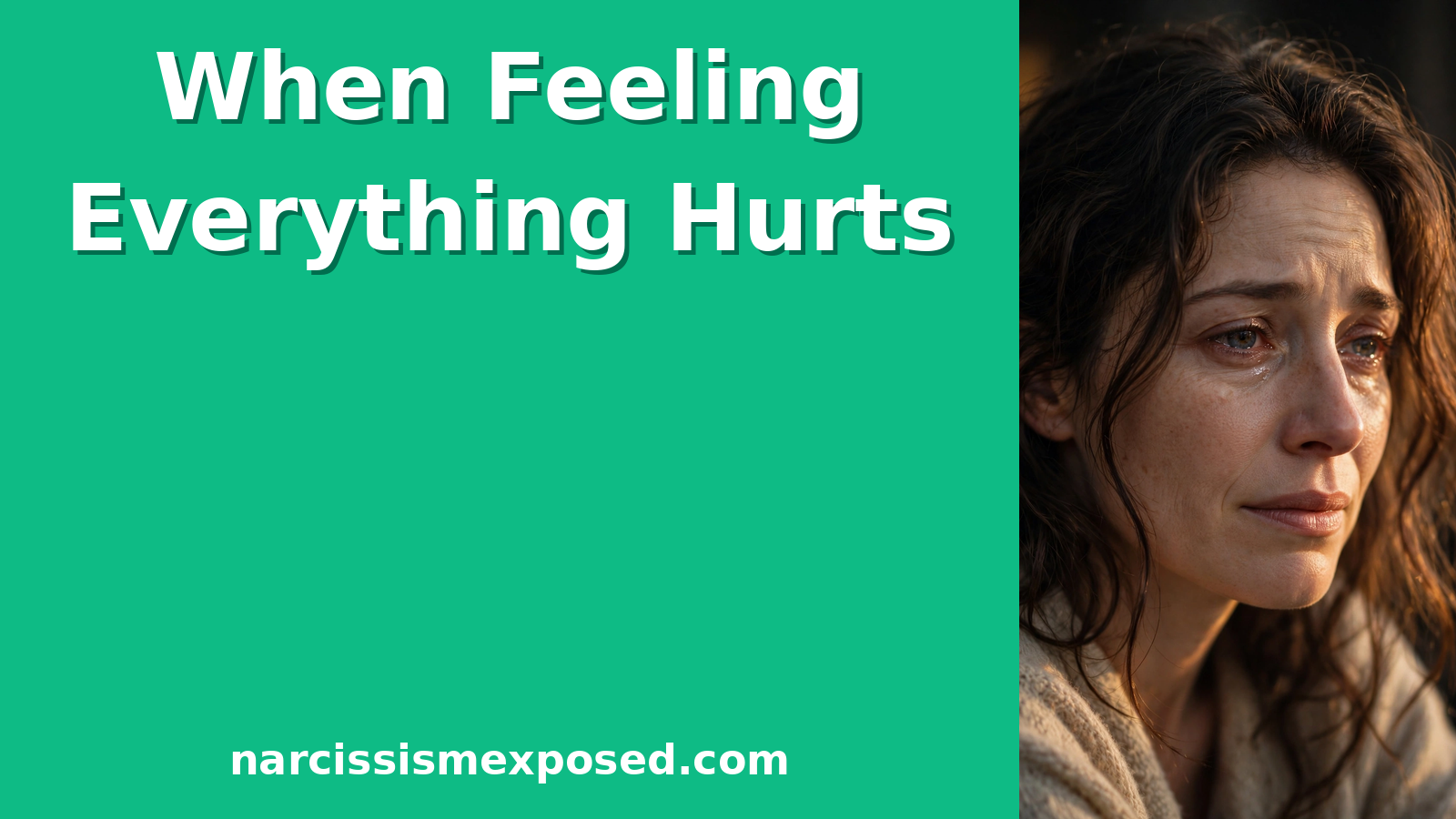 Western woman with a weary tender expression and glistening eyes, overwhelmed from being an empath