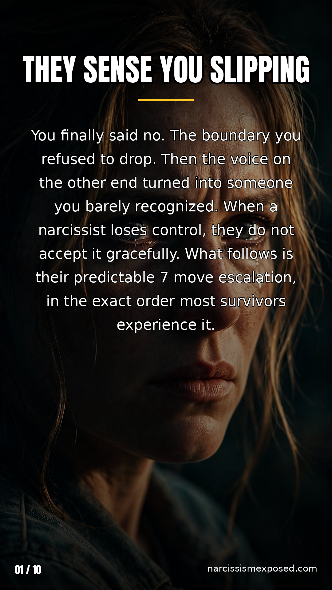 Cover: she finally said no, 7 panic moves a narcissist makes when you stop obeying
