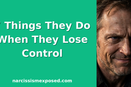A Western man with a strained smile and tense eyes, the look of a narcissist whose mask of control is slipping