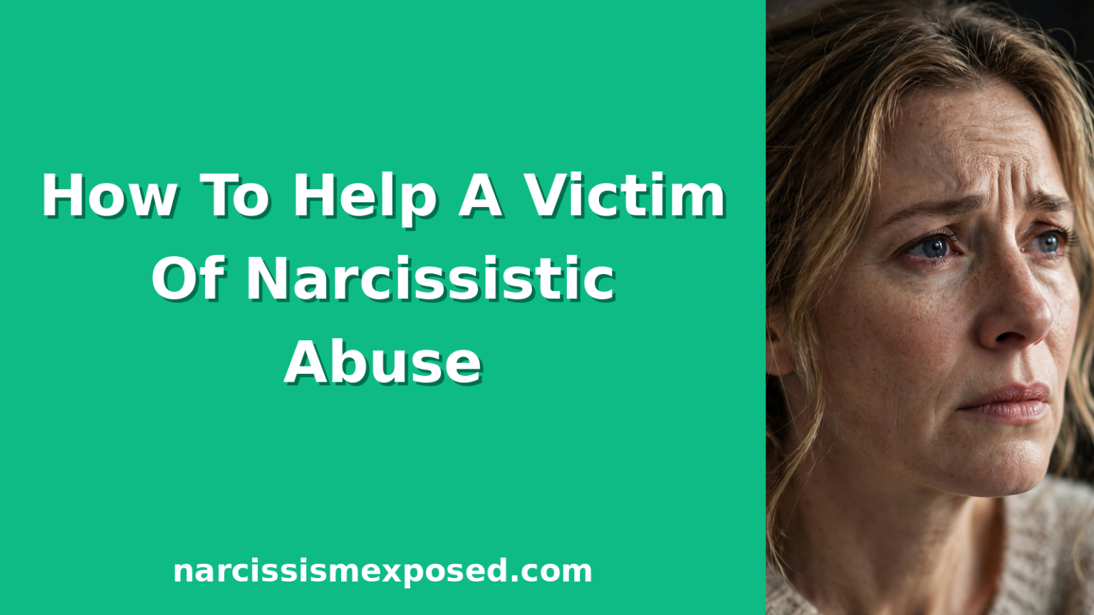 How to help a victim of narcissistic abuse, compassionate portrait of a worried friend