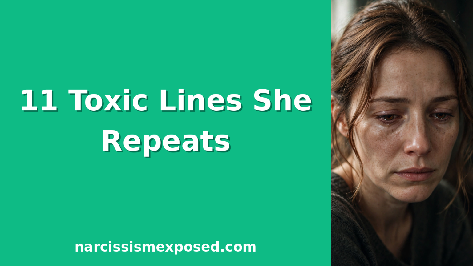 Daughter holding back tears after hearing toxic lines from her narcissistic mother