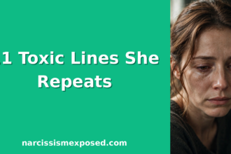 Daughter holding back tears after hearing toxic lines from her narcissistic mother