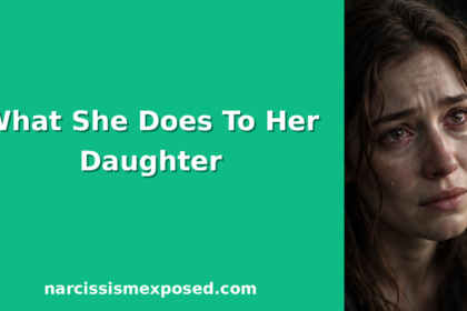 A young woman with tearful, brave eyes looks up at the camera, illustrating what narcissistic mothers do to their daughters.